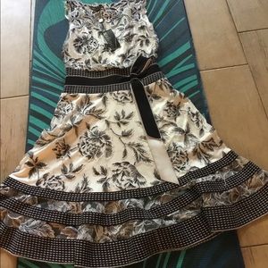 NEW white,black,silver embroider cocktail dress